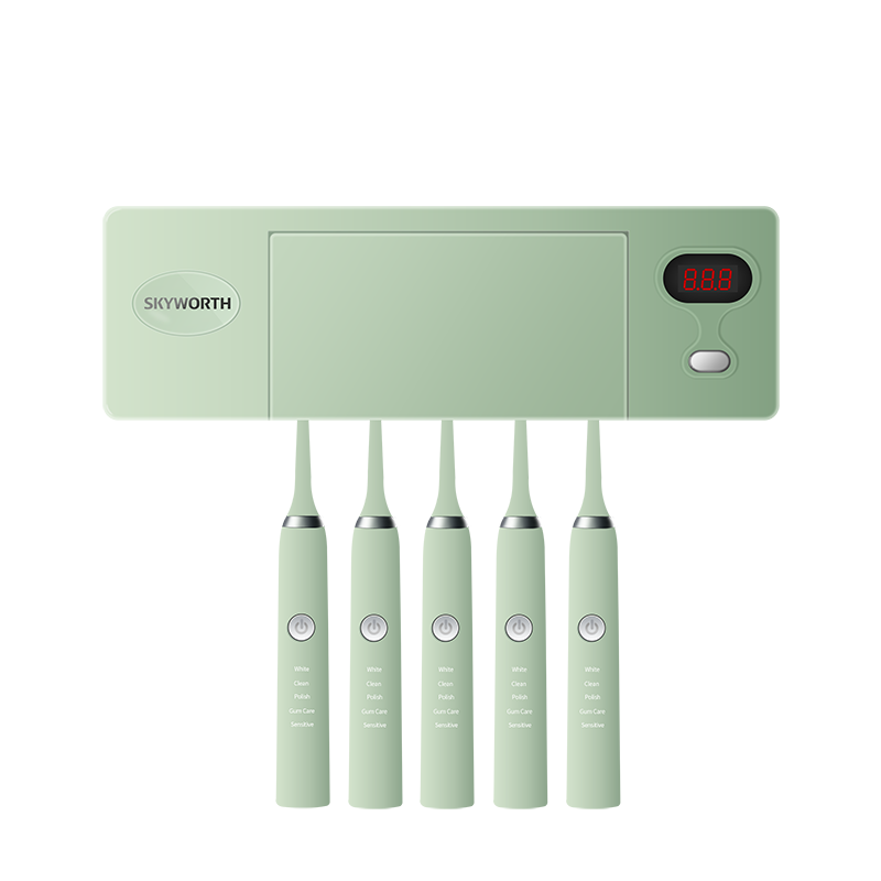 创维绿色家庭牙刷消毒架G401